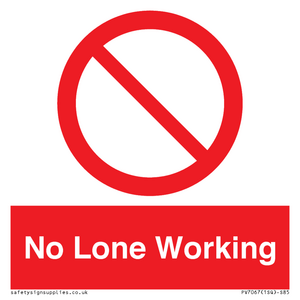 No Lone Working